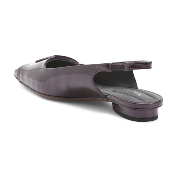 FRANCO SARTO Made In Italy Patent Leather Cassiday Slingback Ballet Flats - Picture 2 of 3